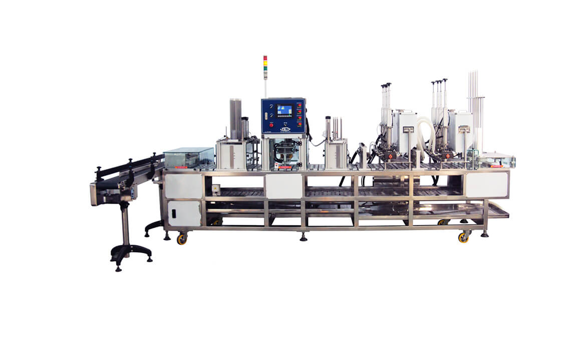 ET-22 model of the Automatic Continuous ​Container Filling ​​and Sealing Machine