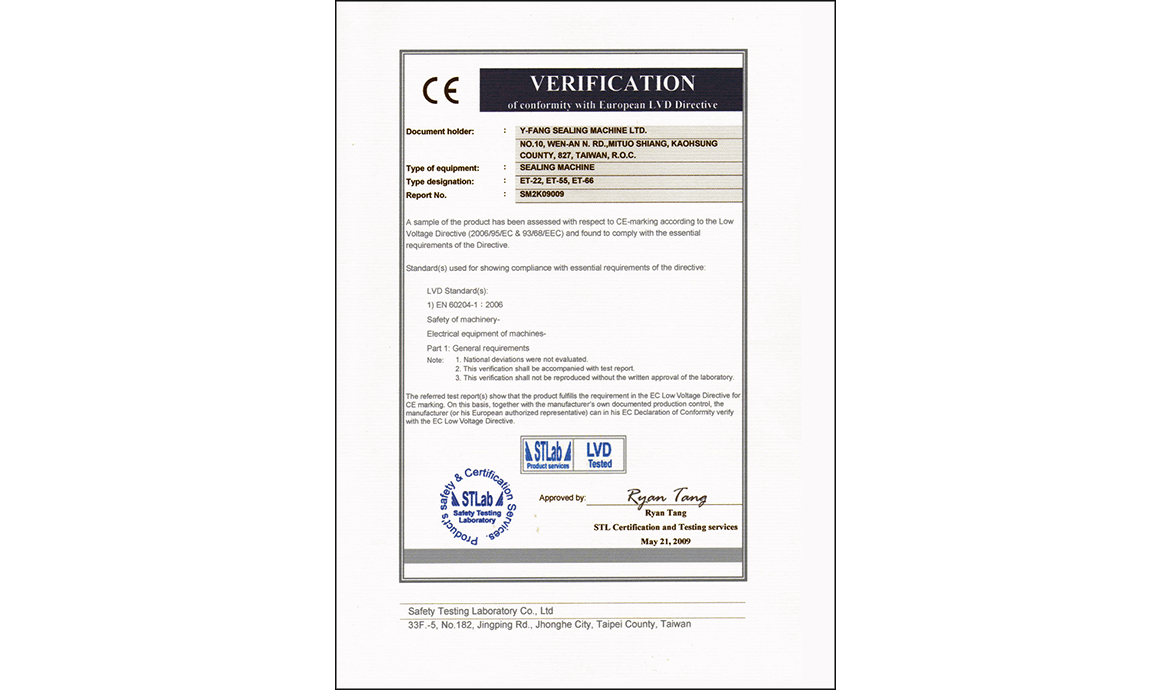 CE Certification-Conforms to European Union Directives